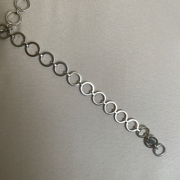 CK Calvin Klein Silver chain belt, adjustable 38 inches - Picture 17 of 17